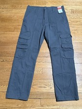 NEW Men s 32x30 Wrangler Authentics Grey Cargo Pants
