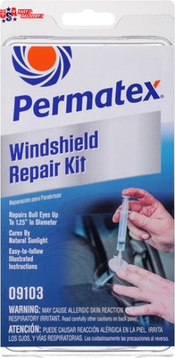 09103 Automotive Windshield Repair Kit for Chipped and Cracked Windshields. Perm