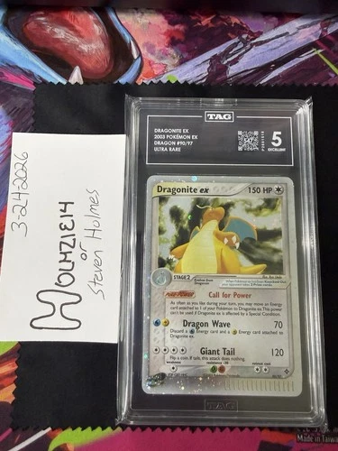 Nintendo Dragonite ex 90/97 Dragon Ultra Rare Holo TAG Graded 5 Pokémon TCG