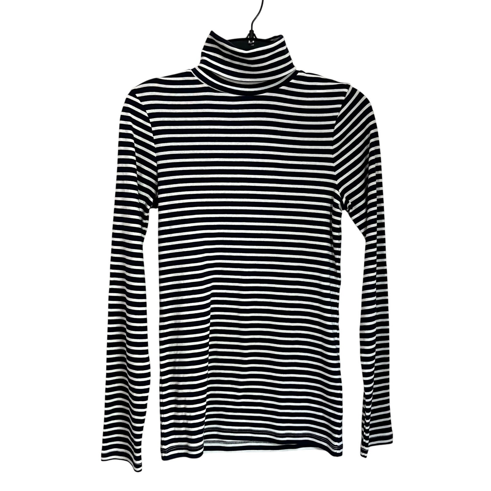 Crew Perfect Fit Navy Blue White Striped Long Sleeve