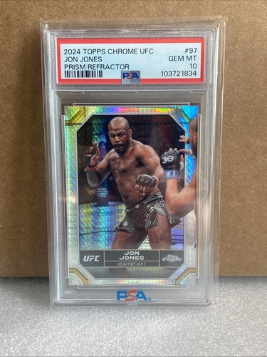 2024 Topps Chrome UFC Jon Jones Prism Refractor PSA 10