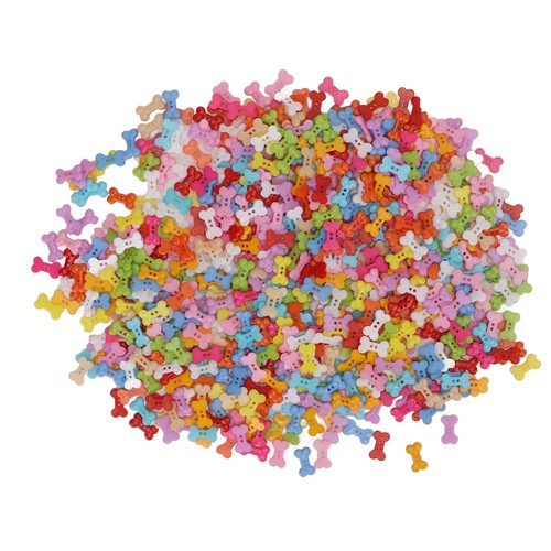 1000Pcs Dog Bone Buttons Cute Dog Bone Two Holes Plastic Craft Buttons - Picture 3 of 12