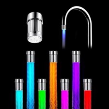 7-Color Change Automatically LED Faucet Head Glow Water Saving Stream Lig