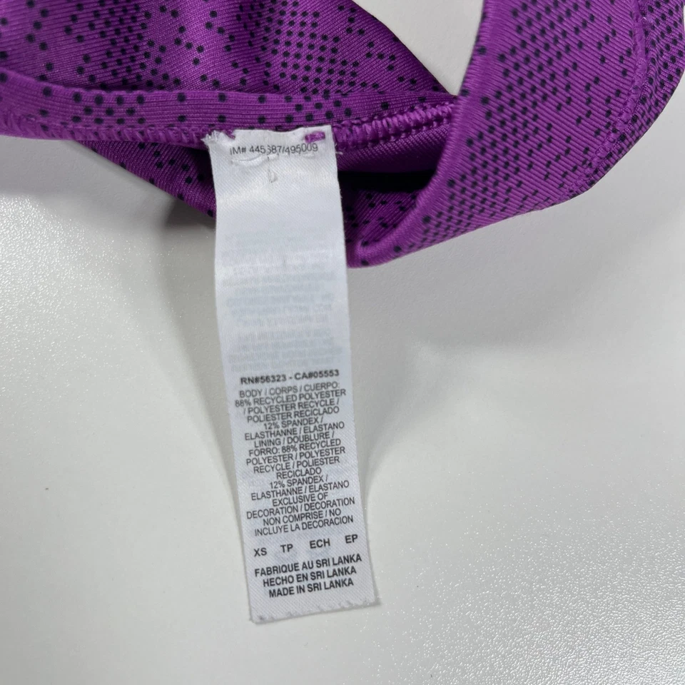 Nike Dri-FIT Sports Bra Women XS Purple Racerback Athletic Workout Center Swoosh - Image 4 of 4