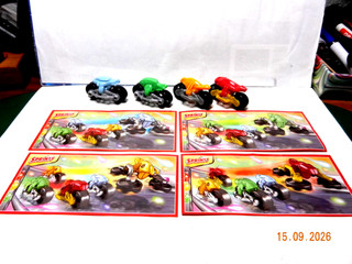 Kpl. Satz Transformer Motorrad Quadcopter EN 020 021 022 023 alle 4 Bpz