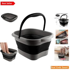 15L Collapsible Foot Soaking Spa Lightweight Tub with Massager for Relaxation