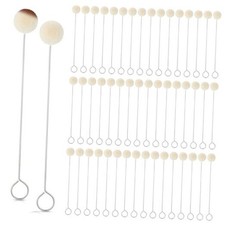 200 Pieces Wool Daubers Ball Brush Leather Dye Tool with Metal Handle Dauber