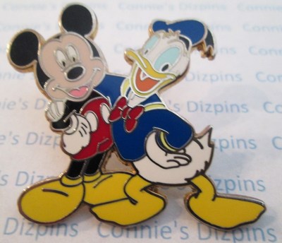Disney DONALD DUCK & MICKEY FRIENDSHIP Hugging Embracing FRIENDS Disneyland Pin