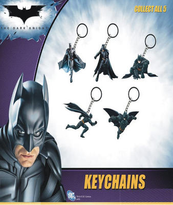 DC COMICS BATMAN DARK KNIGHT FIGURE KEYCHAIN BACKPACK ZIPPER PULL