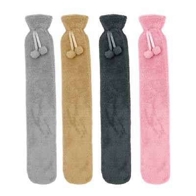 Lange Wärmflasche Thermo Nacken Körper Kunstfell abnehmbarer Bezug warm kuschelig 72cm