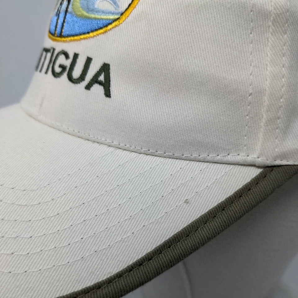 Antigua Palmeras Correa Sombrero Crema OSFA Ajustable Bordado Foto 4 de 4