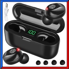Cuffie Auricolari Bluetooth Wireless + Powerbank Senza Fili per Cellulare Sport