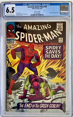 Amazing Spider-Man #40 (1966) CGC 6.5 Green Goblin Origin UK Price Variant
