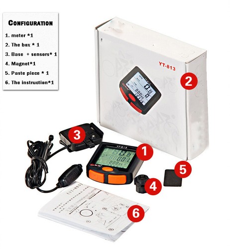 Motorcycle Bicycle Computer Speedometer Odometer Waterproof Multifunction Gauge - Foto 11 di 12