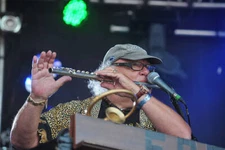 Thijs van Leer of Focus live on stage at High Voltage Festival in  - Old Photo 4