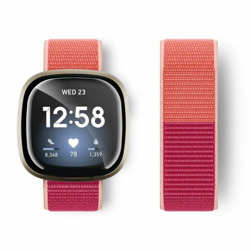 For Fitbit Versa 4 3 Fitbit Sense Nylon Loop Sport Watch Band Strap Wristband - Picture 7 of 55