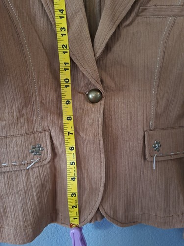 NWT Carmen Emboidered Jacket Medium Boho Tan Brown - Imagen 11 de 12