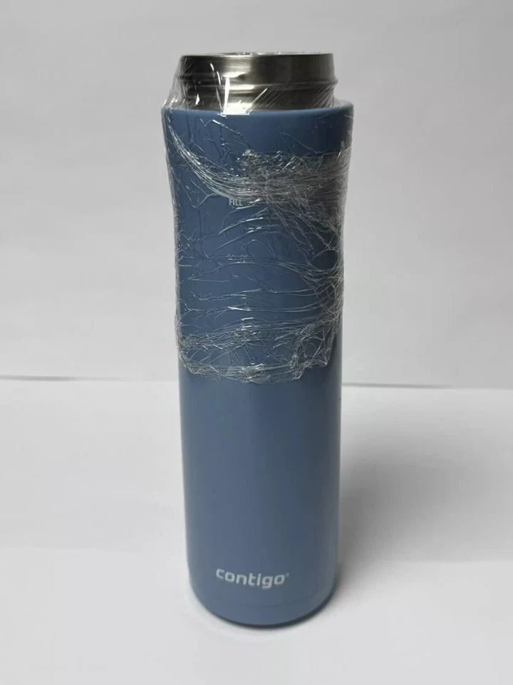 Contigo 24 oz. Wells Chill Stainless Steel Blue Filter Water Bottle + 1 Filter - Image 2 of 4