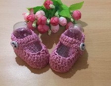 Scarpette baby,  babucce COTONE,  uncinetto neonato, crochet scarpine 