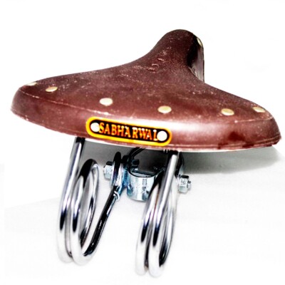 Selle De Vélo Vintage En Acier Brun En Plastique GEc