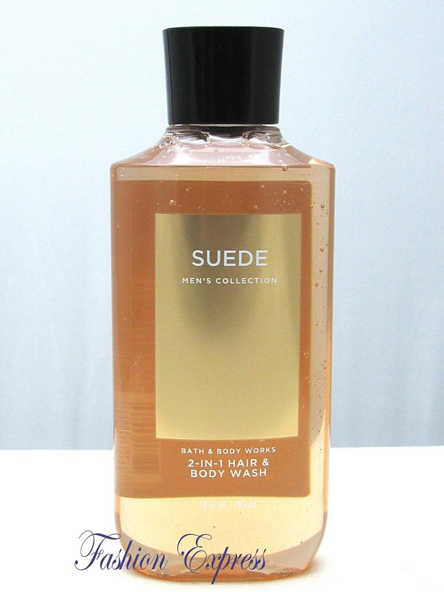 BATH BODY WORKS SUEDE HAIR BODY WASH 2-IN-1 FOR MEN 10 FL OZ