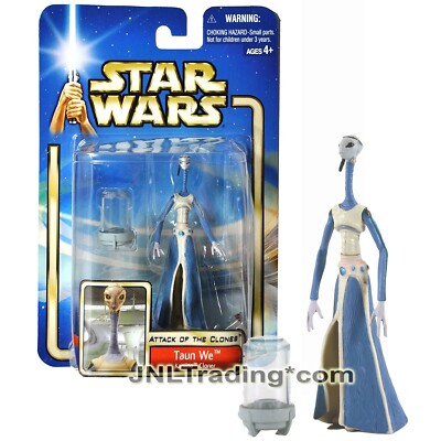 Year 2002 Star Wars Attack of the Clones 4.5'' Figure #25 - Kamino Cloner TAUN WE