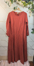 Uniqlo Hana Tajima Women's Lyocell Maxi Dress Long Sleeve Flowy Pockets Size L
