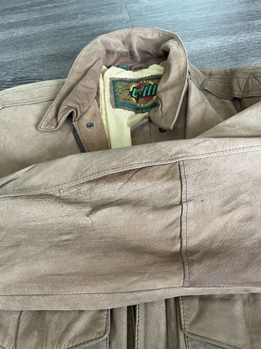 Vintage global identity g-iii leather bomber jacket Size M Brown Leather Clean - Picture 10 of 17