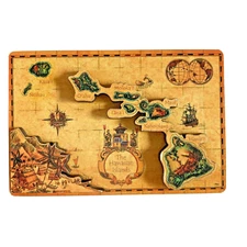 Hawaii Map Souvenir Magnet Ron Croci Sandwich Isles - Raised Design
