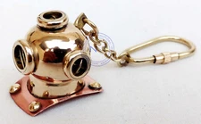 Halloween Brass Vintage Maritime Divers Helmet Key Ring Diving Helmet Key Chain