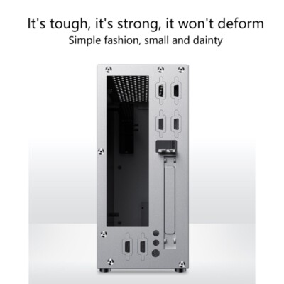 Aluminum Mini-ITX Tower for Case FH01 HTPC for Case Desktop Chassis with 4 x USB
