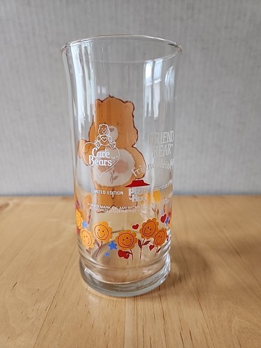 Vintage: RARE CARE BEARS GLASS ~ FRIEND BEAR ~ Pizza Hut 1983~ - Picture 4 of 6