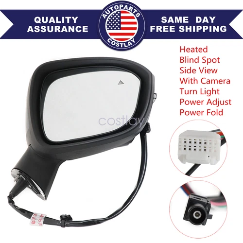 Fits Mitsubishi Outlander PHEV 22-24 10Pin Right Side Mirror Camera Turn Light