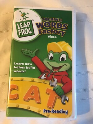 NEW ~ LEAP FROG ~ TALKING WORDS FACTORY ~ VHS, 2003 ~ PRE-READING