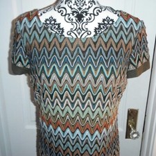 Ronni Nicole Chevron Lace Short Sleeve Dress sz 14