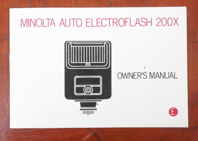 バイイー MINOLTA AUTO ELECTROFLASH 200X INSTRUCTION BOOK/163107 | eBay