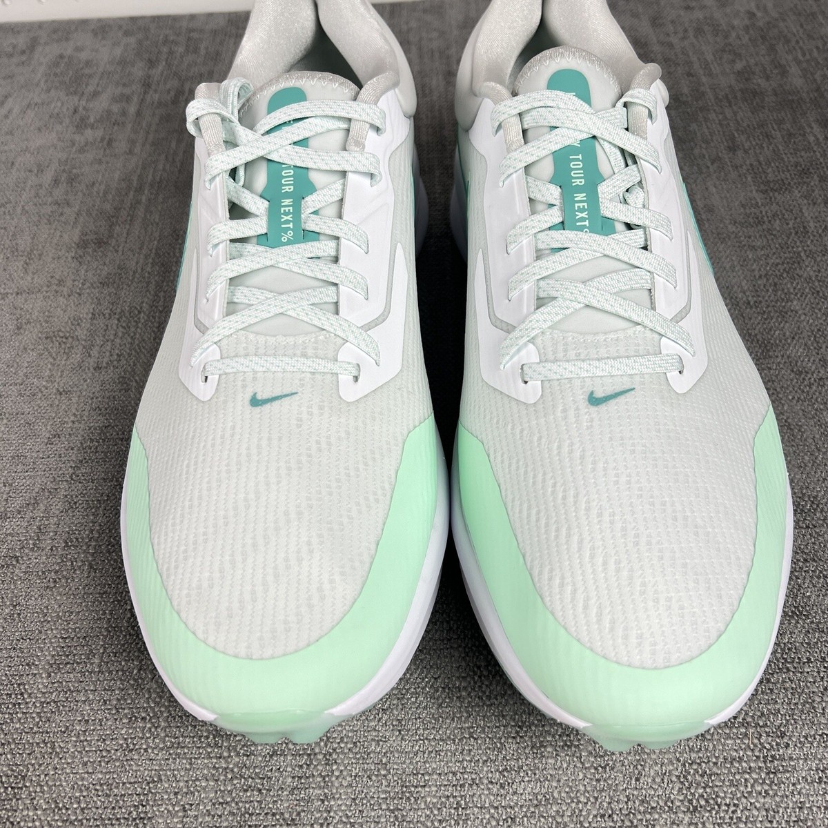 Nike Air Zoom Infinity Tour NEXT% Golf White Mint Mens Sizes Shoes DC5221-143 Nike Air Zoom Infinity Tour Next% White Mint Golf Shoes  main image 2