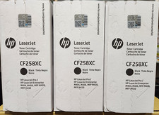 LOT OF 3 GENUINE HP 58X TONER CARTRIDGE CF258XC