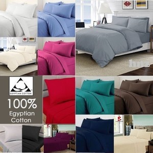En coton égyptien 200 fils au pouce Flat draps linge de lit