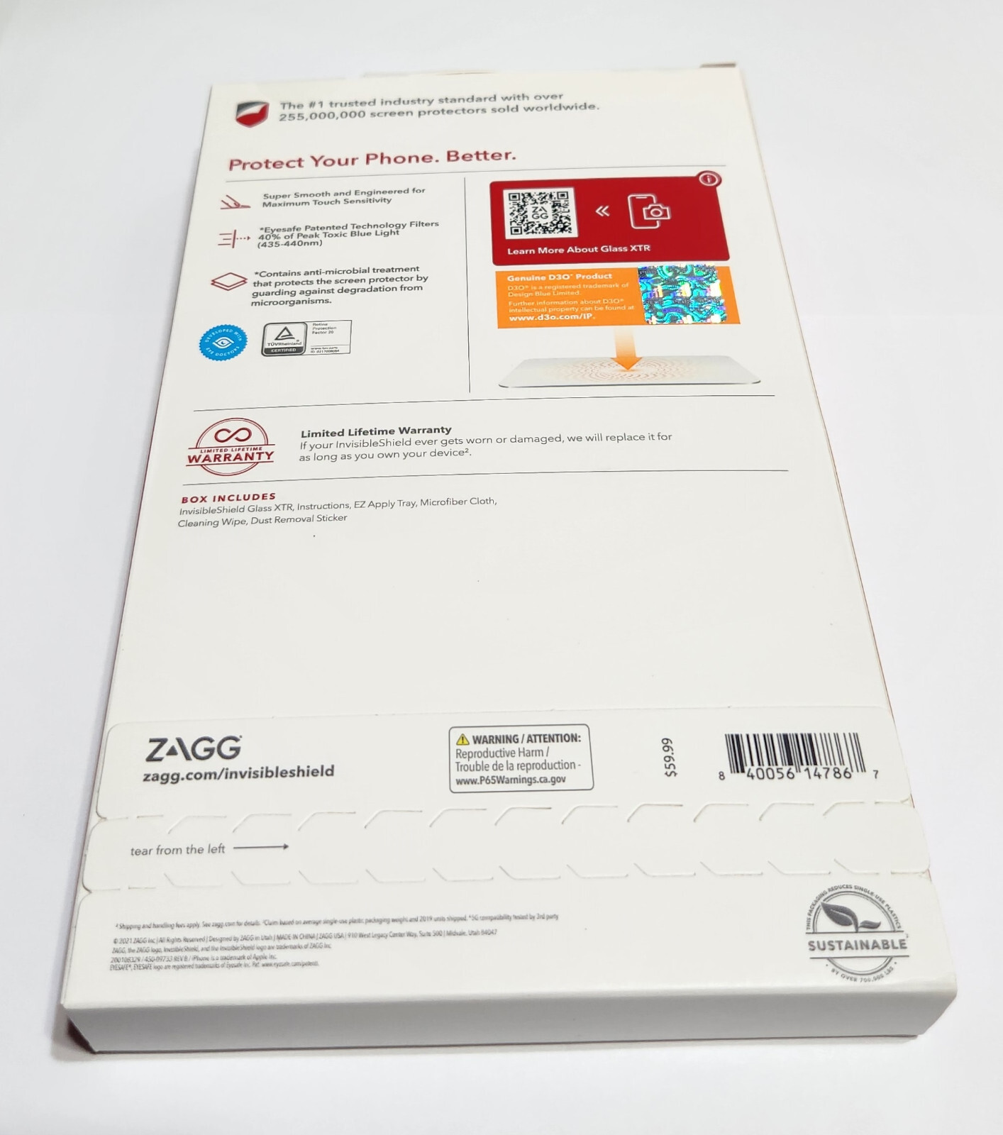 NEW ZAGG InvisibleShield Glass XTR D30 Screen Protector Apple iPhone 13