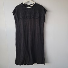 Boden D0155 womens size 10L Cutwork Eyelet Embroidered Jersey T-shirt Dress