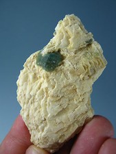 2.75" GREEN  FLUORAPATITE CRYSTAL IN MATRIX FROM LEGENDARY SAPO MINE LY 421