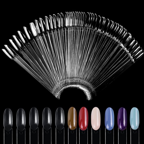 100 Stück Nagel Sticks Transparent Nail Art Tip Ring Stick Color Display Nail... - 第 1/6 張圖片