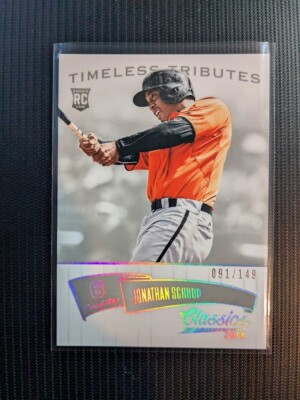 2014 Panini Classics Timeless Tributes SILVER #176 Jonathan Schoop RC /149