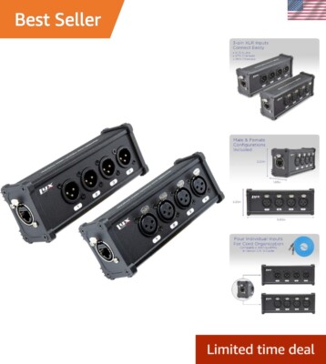 Professional XLR Breakout Cable with 3 Pin Connectors for Stage Production