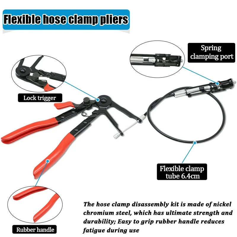 9 piezas Alicates de anillo a presión de manguera General Motors herramienta herramienta de extracción de abrazadera de cable flexible Foto 4 de 4