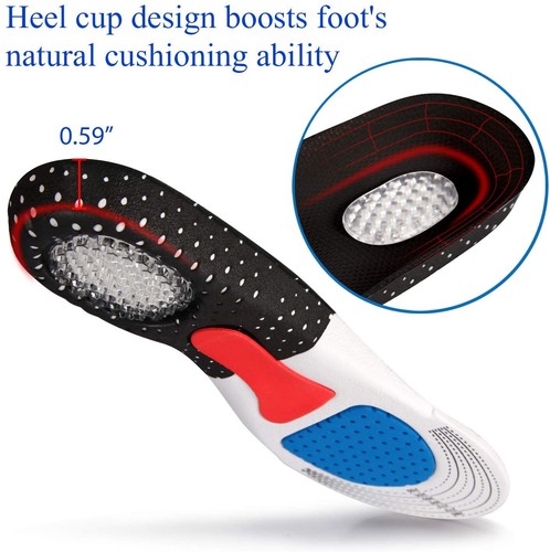 Orthotic Shoes Insoles Inserts Flat Feet High Arch Support For Plantar Fasciitis - Picture 5 of 10
