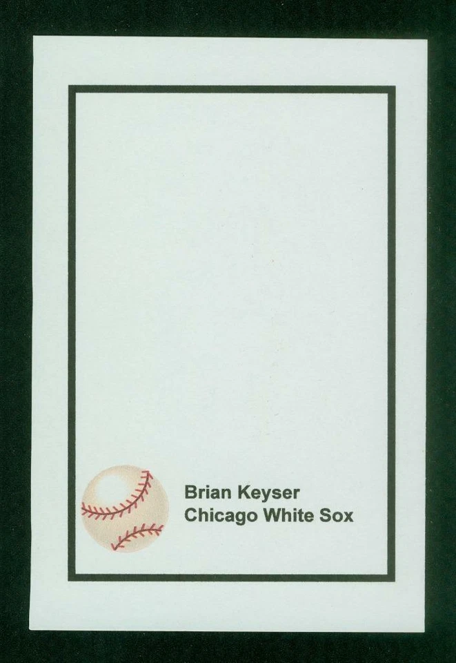 #0227, 4" x 6" Photo Card, Signed-Autographed, Brian Keyser, Chicago White Sox - Image 2 of 2