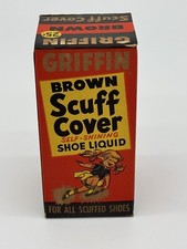 Vintage NOS Shoe Polish GRIFFIN Brown Scuff Cover - Great TV or Photo Prop
