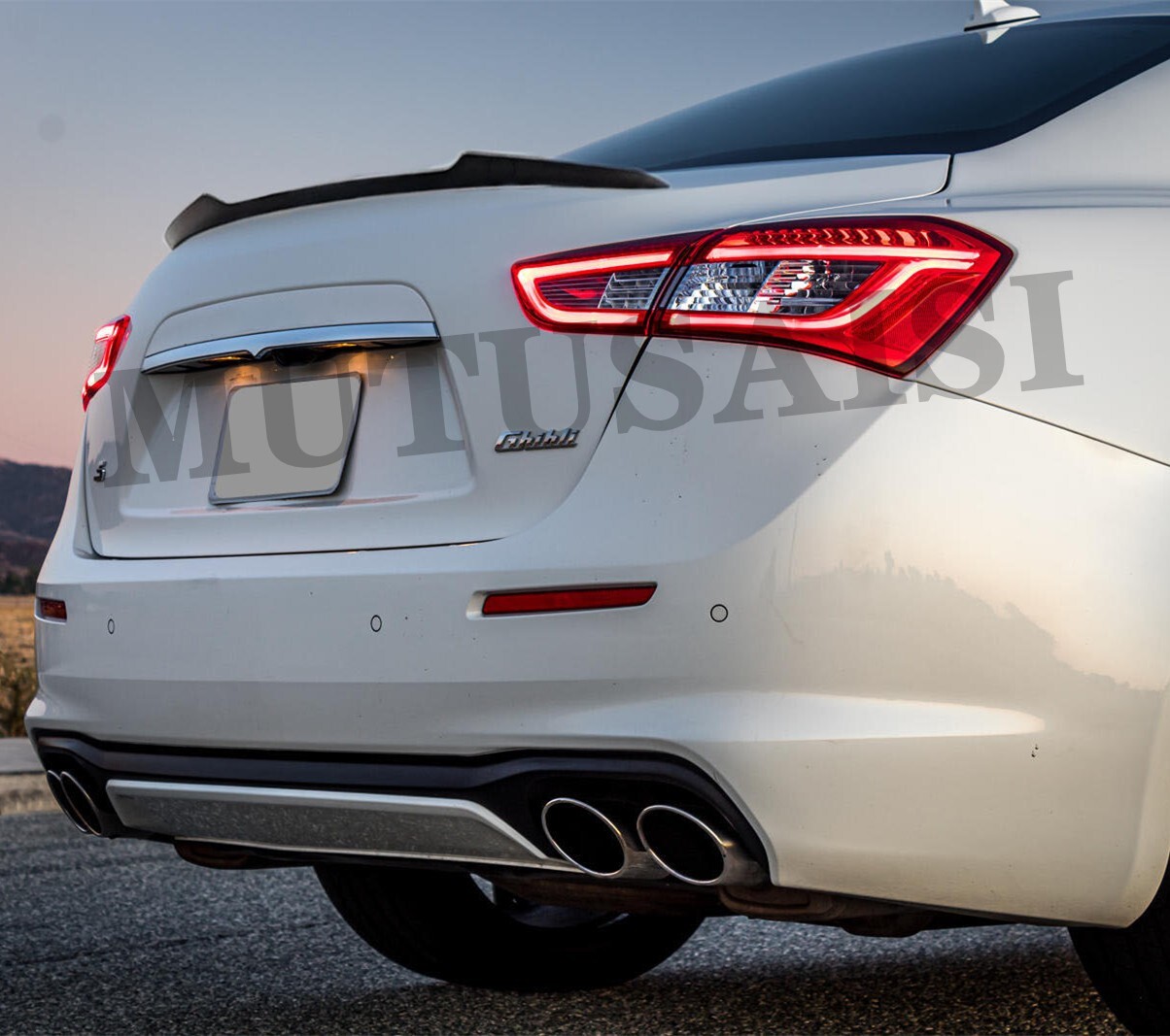 Gloss Black Rear Trunk Duckbill Spoiler Lip Wing For Maserati Ghibli 2014-2024